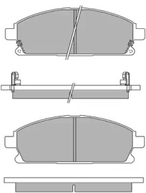 Тормозные колодки AISIN для NISSAN PATHFINDER II (R50) 3.3 V6 4WD